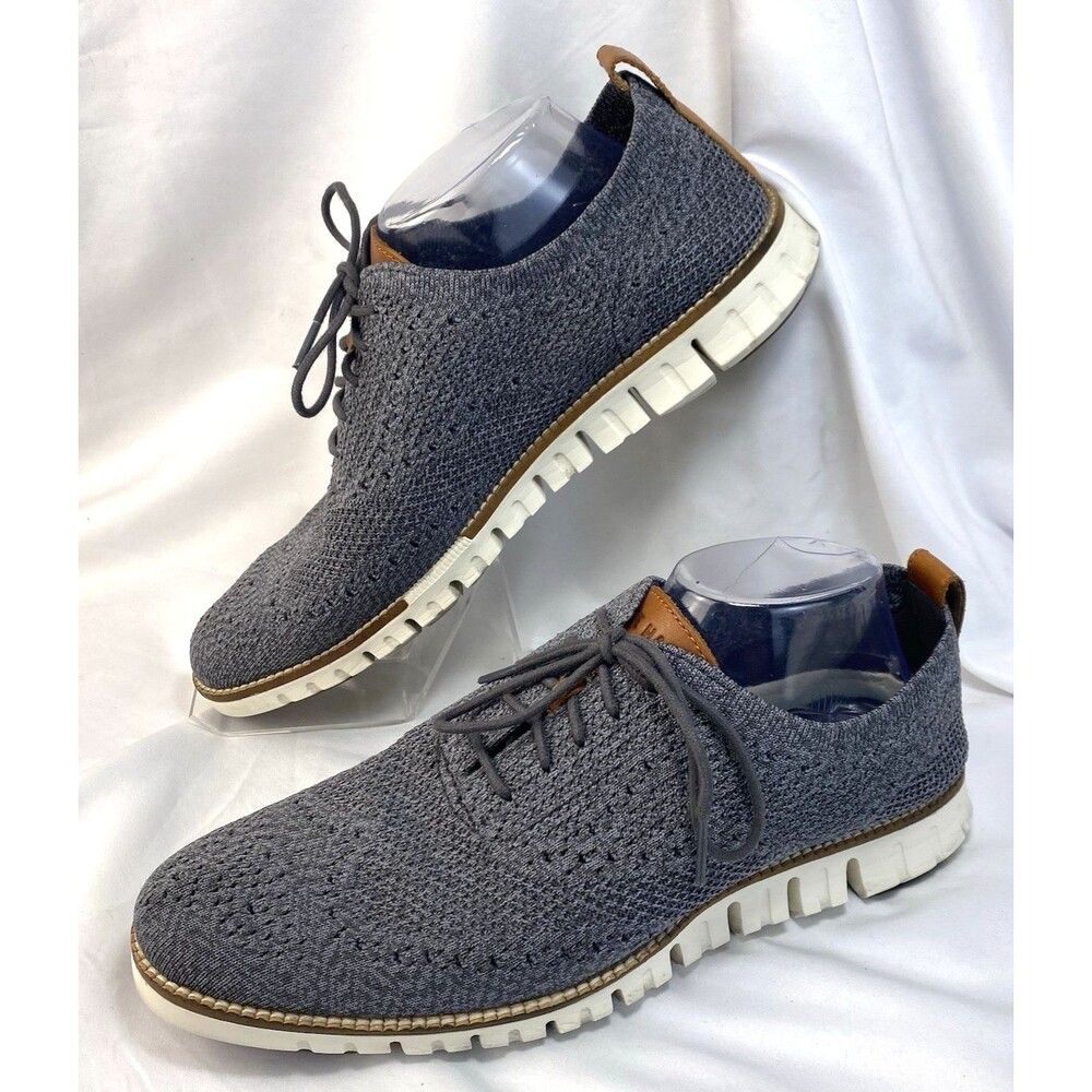 Cole Haan Zerogrand Stitchlite Men's Size 10M Oxford Grey Dress Shoes C27692